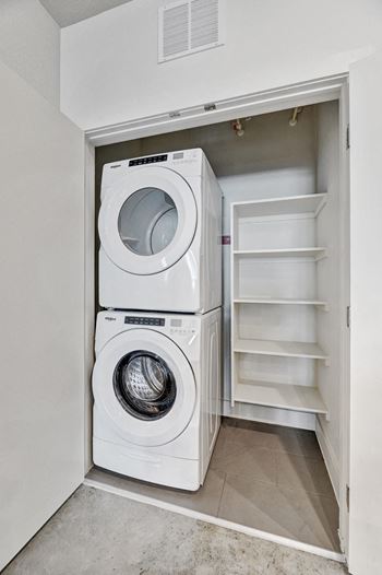 Full sized washer/dryer included